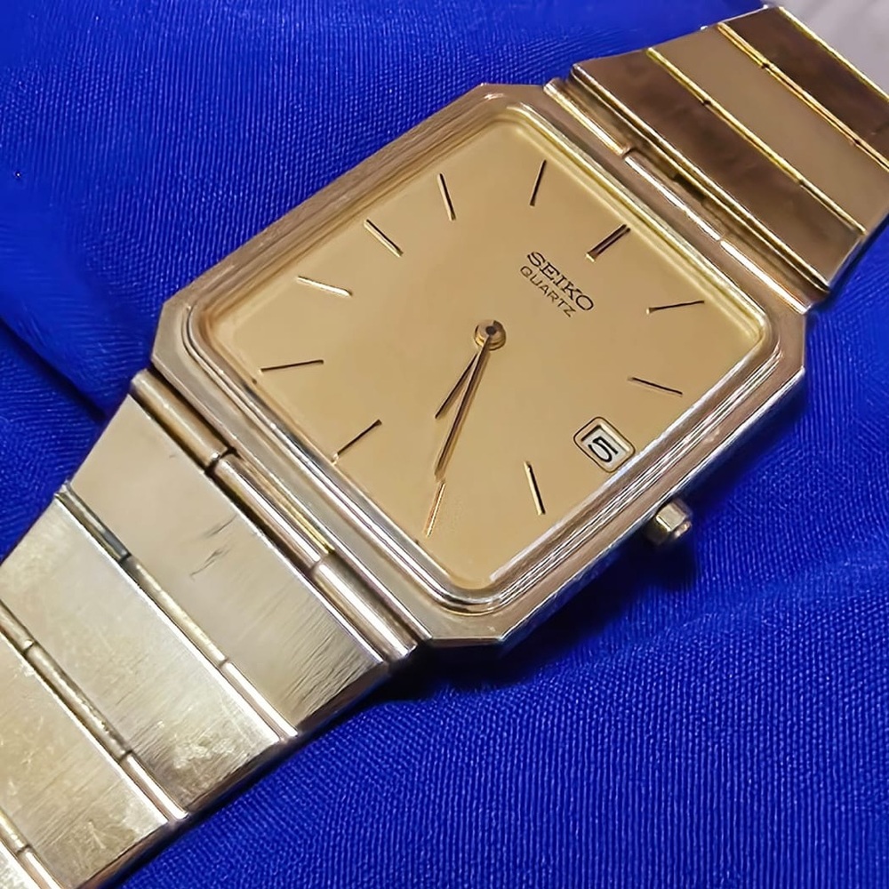 Seiko Vintage Classic Gold Tone Very Slim Tank Men's Watch